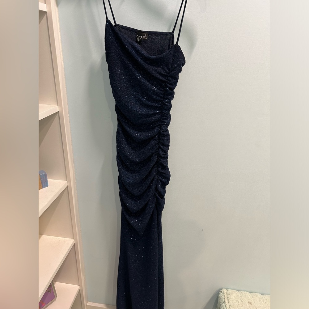 dress, color blue, sparkly